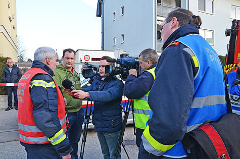 BR Lichtenöcker beim Interview mit Krone und ORF NÖ