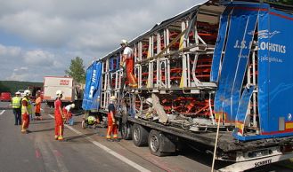 Vorschaubild: Lkw-Unfall auf der A21 bei Sparbach