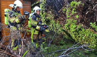 Vorschaubild: Vollbrand einer Gartenhecke 
