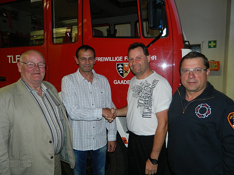 Bgm. Rainer Schramm, KDT Günter Fleis, KDT-Stv. Thomas Kaltenecker, BFKDT Richard Feischl