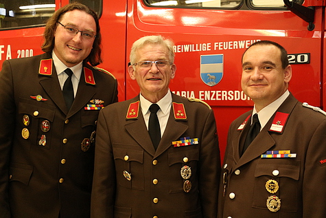 v.l.n.r. BSB Herbert Wimmer, HBI Wolfgang Deringer, BI Martin Gall