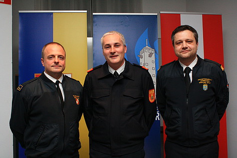 v.l. OV Georg Fröschl, BR Peter Lichtenöcker, VI DI (FH) Werner Hauser