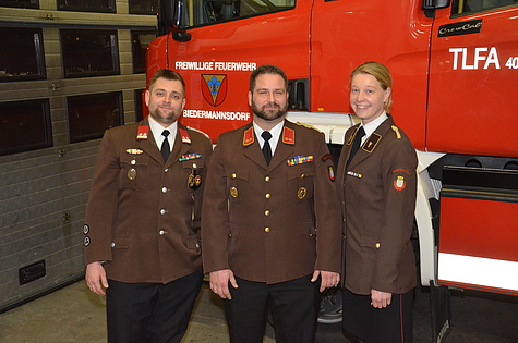 BI Bernhard Tröszter, OBI Albert Ullrich, FT Ing. Caroline Raab