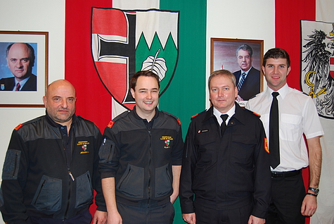 v.l.n.r.: BI Andreas Jedlicka, OBI Dr. Peter Klar, BR Christian Giwiser, V Christoph Winkler 