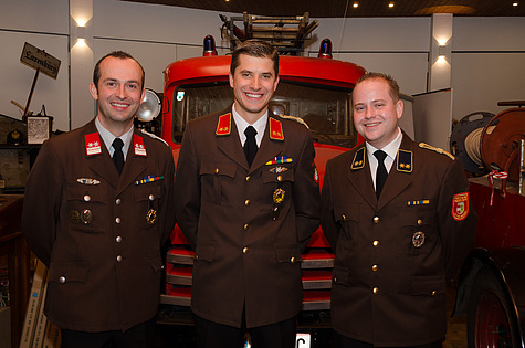 OBI Mario Hütter, HBI Emanuel Vermeer und OV Andreas Schiffner