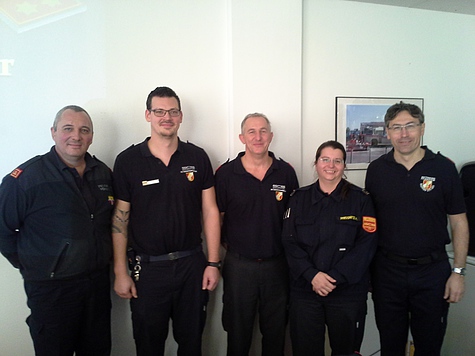 UAKDT Fritz Flasa, BI Johannes Haiden, OBI Franz Pölleritzer, V Petra Prissnitz und SCS Center Manager Mag. Anton Cech 