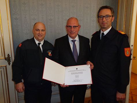 LFJUR Dr. Rudolf Beck mit HBI Martin Sipser und OBR Martin Boyer