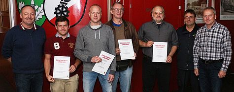 v.l.: Kurt Raitmar, Andreas Lagler, Florian Zeilinger, Herbert Rittler, Wolfgang Satra, Karl Glasel und Christian Giwiser