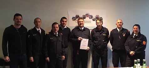 Johannes Haiden, VR Reinhard Hornig, LFR Richard Feischl, Walter Cihal, BI Markus Trobits, SCS Center Manager Mag. Anton Cech, HBI Franz Pölleritzer, V Mag. (FH) Petra Prissnitz