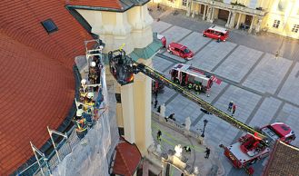 Vorschaubild: Einsatzübung bei der Pfarrkirche 