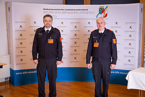 Abschnittsfeuerwehrkommando Mödling Peter Lichtenöcker und Werner Hauser