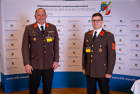 Abschnittsfeuerwehrkommando Industriezone Christian Fröhlich und Michael Schinko