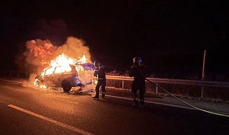 Vorschaubild: Fahrzeugbrand auf der A3
