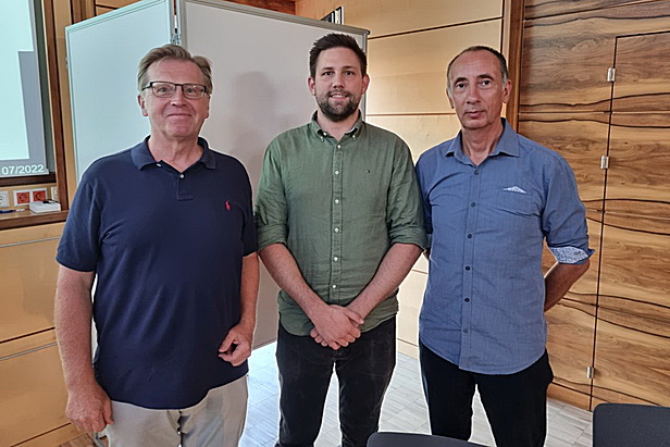 Leiter des Verwaltungsdienstes Wolfgang Steiner, Feuerwehrkommandant Armin Lahner, Feuerwehrkommandant Stellvertreter Reinhard Hornig