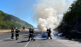 Vorschaubild: Fahrzeug- und Böschungsbrand