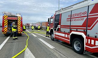 Vorschaubild: Fahrzeugbrand auf Autobahnknoten