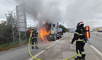 Vorschaubild: LKW-Brand auf der Südautobahn