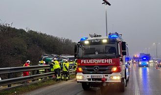 Vorschaubild: Schwerer LKW-Unfall auf der A2