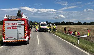 Vorschaubild: Verletzter Motorradfahrer nach Verkehrsunfall 