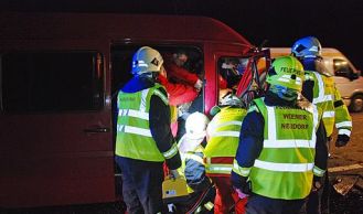 Vorschaubild: Schwerer Verkehrsunfall für die FF Wr. Neudorf