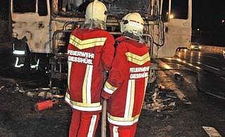 Vorschaubild: Brennender LKW auf der A 21 bei Gießhübl