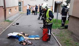 Vorschaubild: Küchenbrand imit Kübelspritze gelöscht
