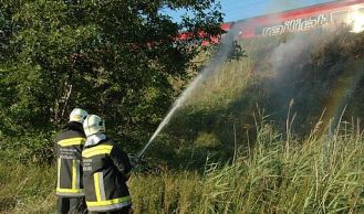 Vorschaubild: Bahndammbrand zwischen Mödling und Guntramsdorf